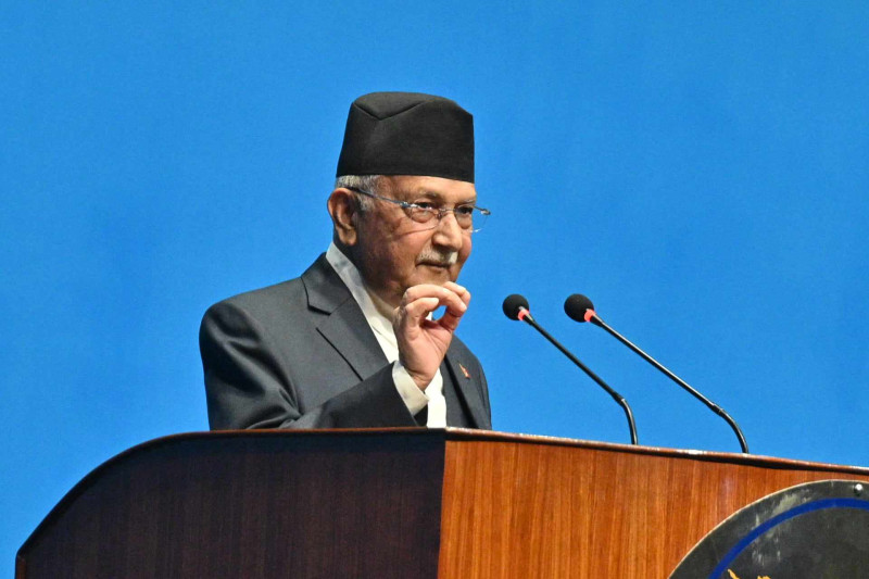 राष्ट्रपतिले नीति तथा कार्यक्रम प्रस्तुत गर्दा एमाले अध्यक्ष ओली अनुपस्थित 